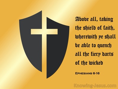 Ephesians 6:16 Take Up The Shield Of Faith (black)